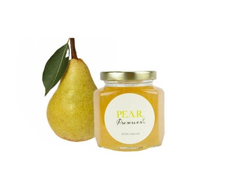 Gourmet Pear Preserves / Jam // All Natural // New Hampshire Home Grown // 6 oz