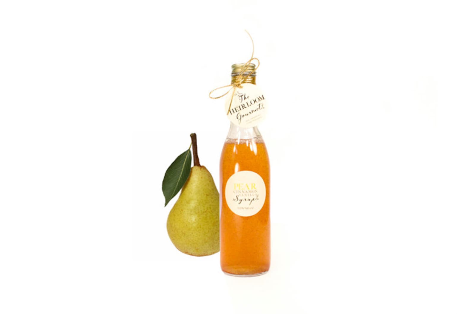Gourmet Pear Cinnamon Vanilla Syrup // All Natural // New Etsy