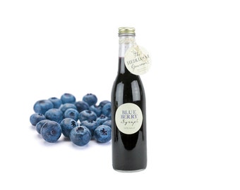 Gourmet Blueberry Simple Syrup // All Natural // New Hampshire Home Grown // 12 oz // Soda Syrup