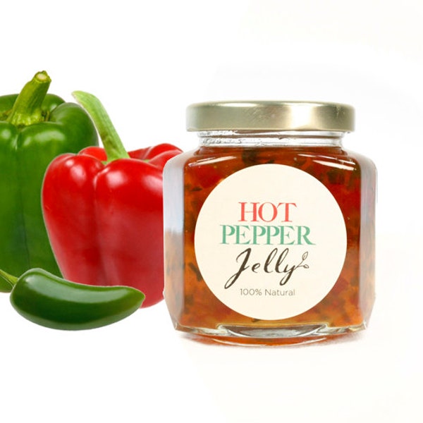 Gourmet Hot Pepper Jelly // All Natural // New Hampshire Home Grown // 6 oz // Holiday Appetizer // Spicy Appetizer