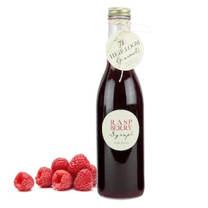 Gourmet Raspberry Simple Syrup // All Natural // New Hampshire Home Grown // 12 oz // Soda Syrup