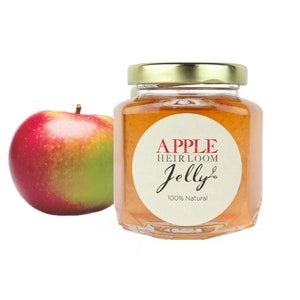 Gourmet Heirloom Macintosh Apple Jelly // All Natural // New Hampshire Home Grown // 6 oz