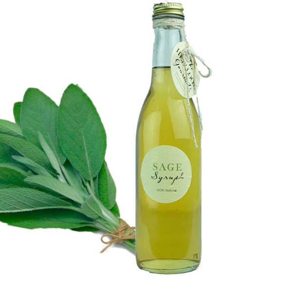 Gourmet Sage Simple Syrup // All Natural // New Hampshire Home Grown // 12 oz // Soda Syrup