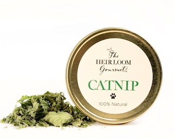 Gourmet Catnip // All Natural // New Hampshire Home Grown // 3 x 1 Inch Tin