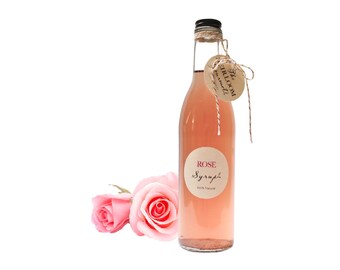 Gourmet Rose Simple Syrup // All Natural // New Hampshire Home Grown // 12 oz // Soda Syrup