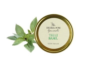 Gourmet Thai Basil // All Natural // New Hampshire Home Grown // 4 oz Tin