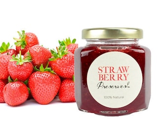 Gourmet Strawberry Preserves // All Natural // New Hampshire Home Grown // 6 oz