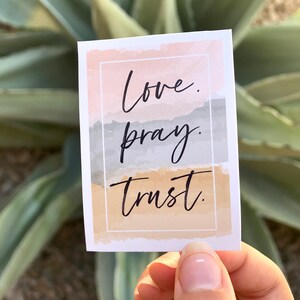Love Pray Trust Vinyl Sticker - Water Bottle Sticker, Waterproof Sticker, Laptop Vinyl Sticker