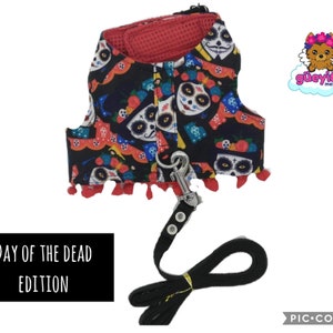 Mexican Dog Harness/ Day of the dead dog harness / Harness Day of the dead edition