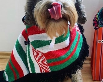 Dog Zarape/ Mexican Dog Cape/ Mexican Dog Sweater/ Mexican Dog