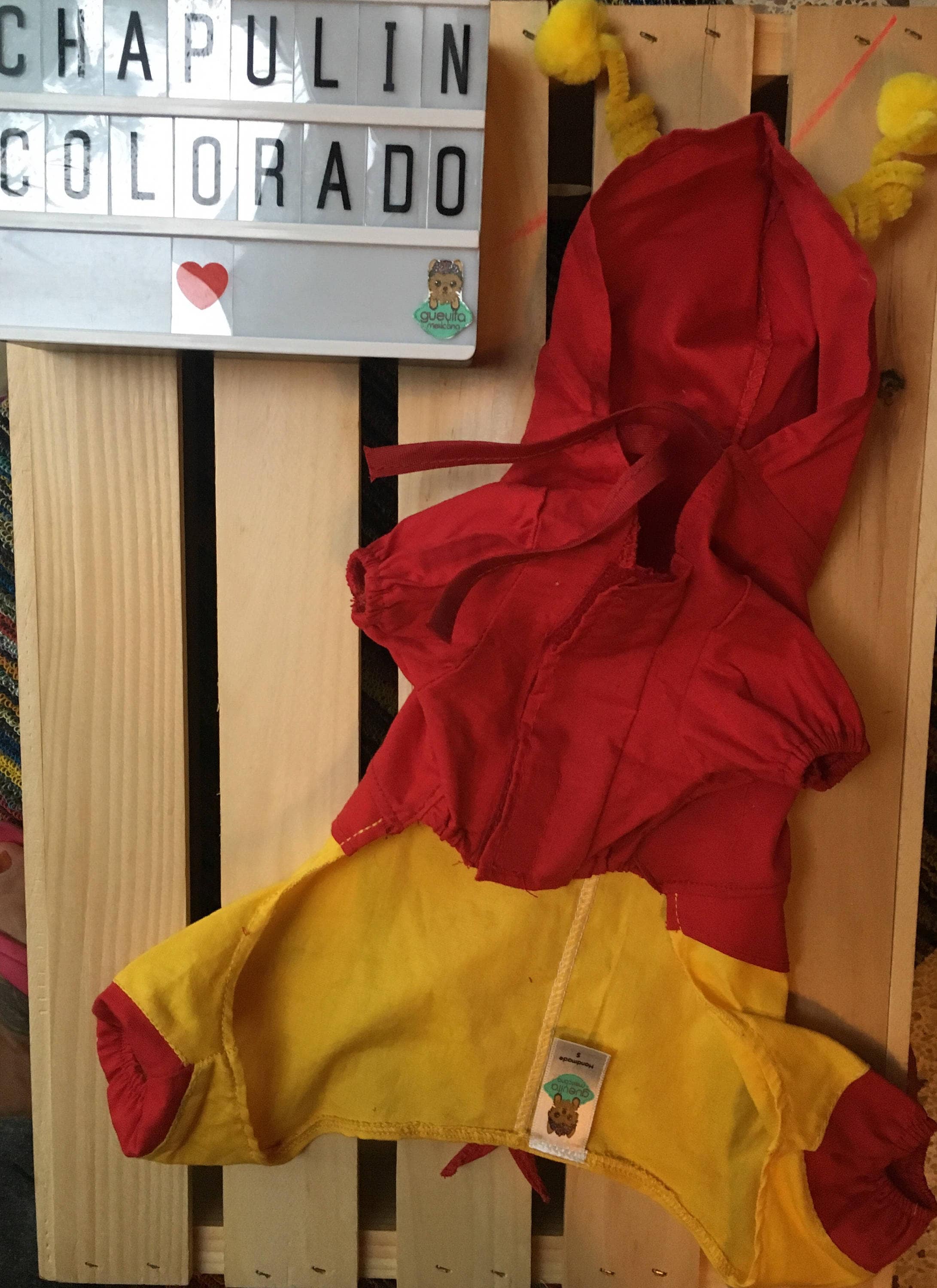 Chapulin Colorado Dog Costume/ Mexican Dog Costum/ El Chapulin Etsy