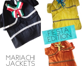 Chaquetas de Mariachi para perrito! Ideal para festejar el Cinco de Mayo o Fiesta San Antonio!