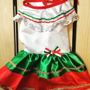 Disfraz de Mexicanita para perro/ Disfraces Mexicanos para Halloween & Cinco de Mayo/ Mexicanita, Cinco de Mayo dog girl dress