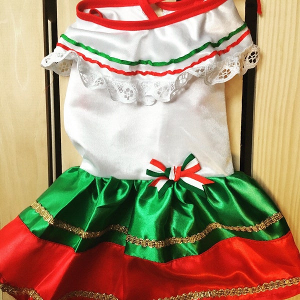 China Poblana Dog girl costume/ Mexican Dog girl costume/ Mexican outfit ideal for Cinco de Mayo/ Cinco de Mayo Dog costume
