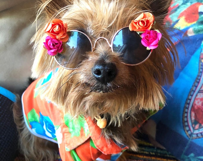 Dog sunglasses/ Flower dog sunglasses/ Dog sunglasses with flowers