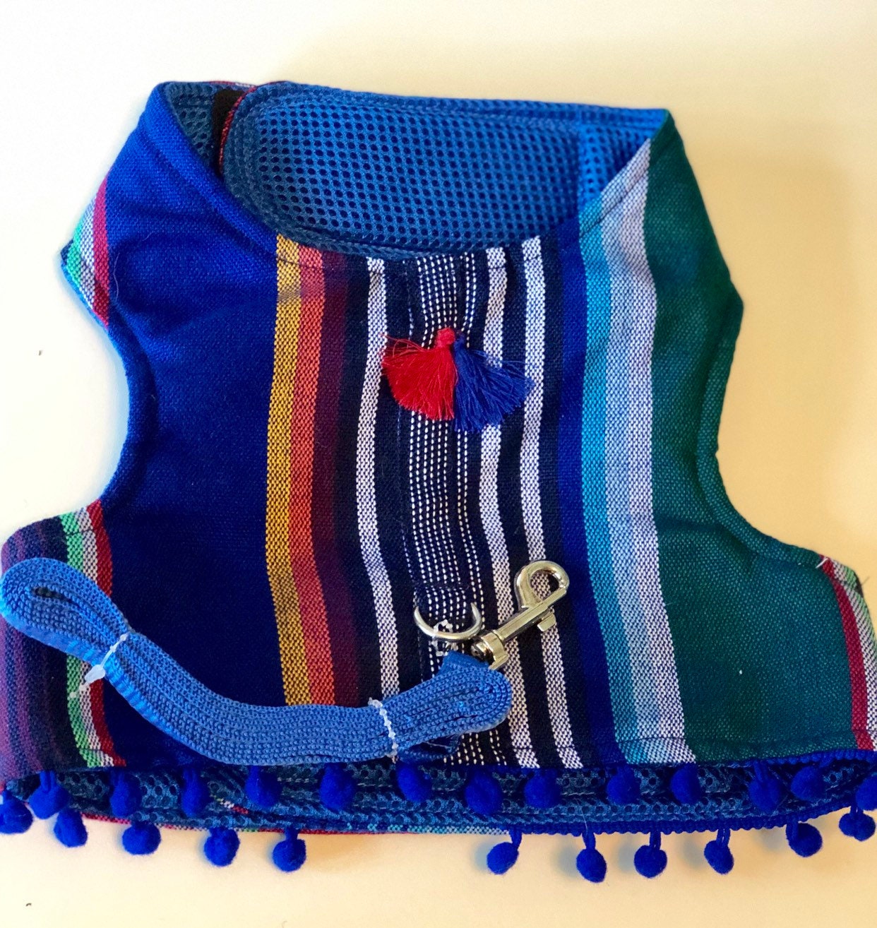 Mexican Dog Harness/ Stripped dog Harness/ Mexican Zarape Dog Harness