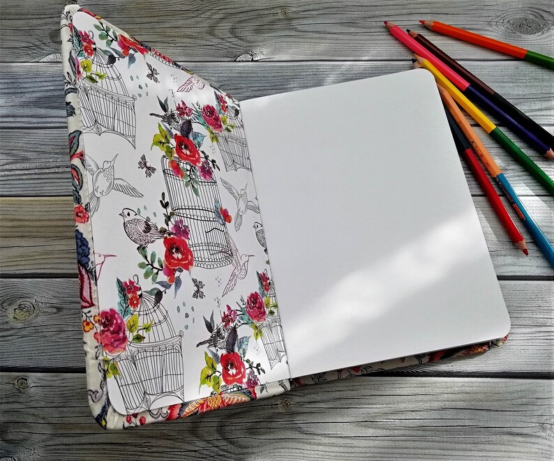 Notebook for Sketches Sketchbooks Notebook Handmade Fabric Etsy