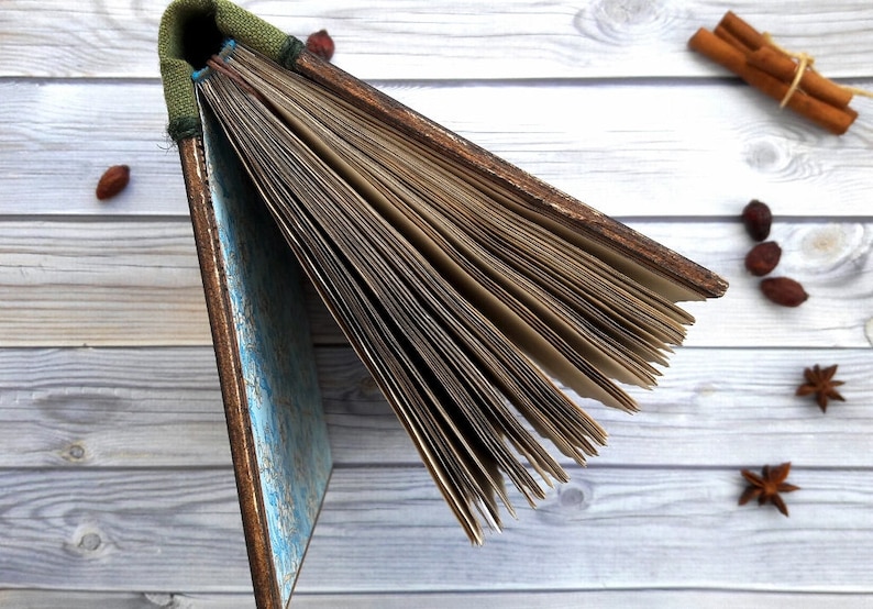 Cookbook, recipe book, wooden book for writing prescriptions, wooden book for records with an engraving handmade. image 5