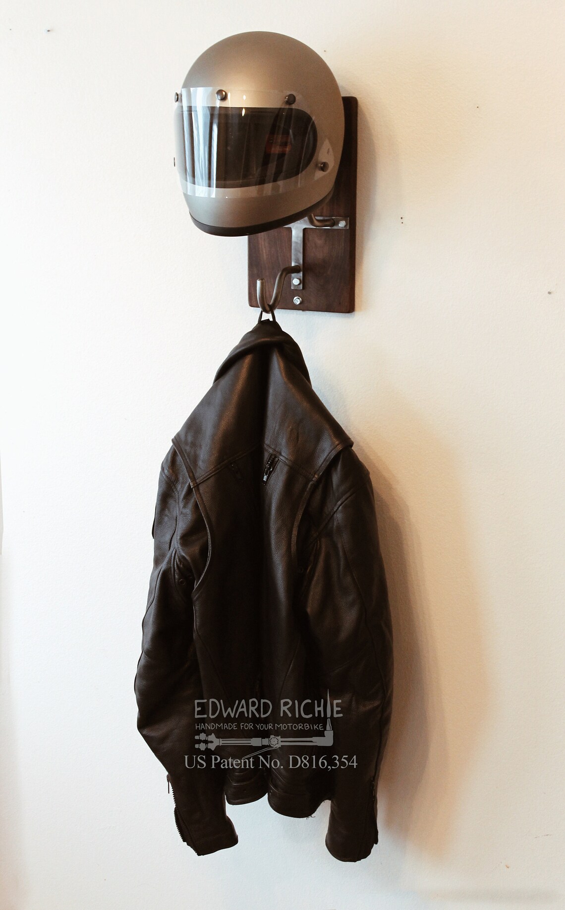 Motorcycle Helmet Rack & Jacket Hook Etsy