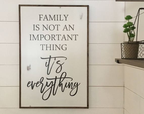 FAMILY IS EVERYTHING 2'X3' | distressed shabby chic painted wooden sign | wall decor | painted farmhouse playroom wall art | farmhouse decor