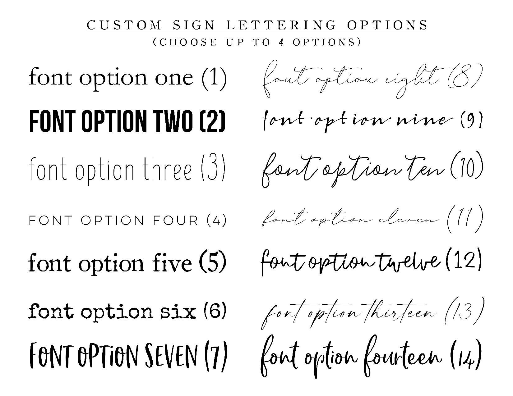 Instructions Display Lettering CUSTOM SIGN Designed Just for You! (see Photos for Detailed ...