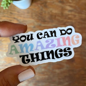 AMAZING THINGS Vinyl Sticker Water Bottle Sticker, Laptop Decal ...