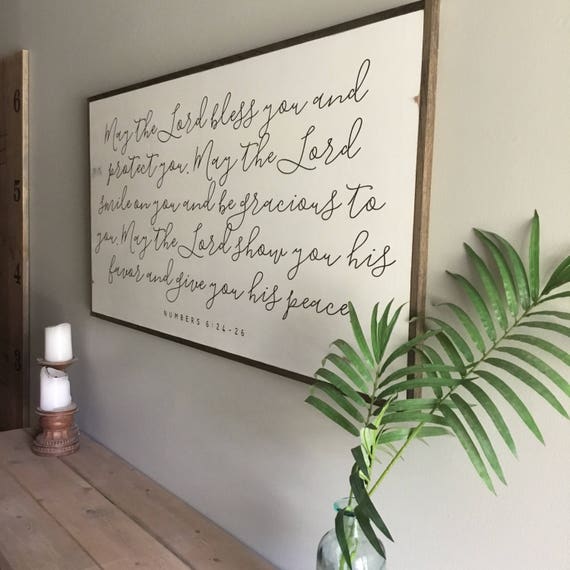 Threshold Blessing 2x4 Sign Scripture Wall Art May The Image 0