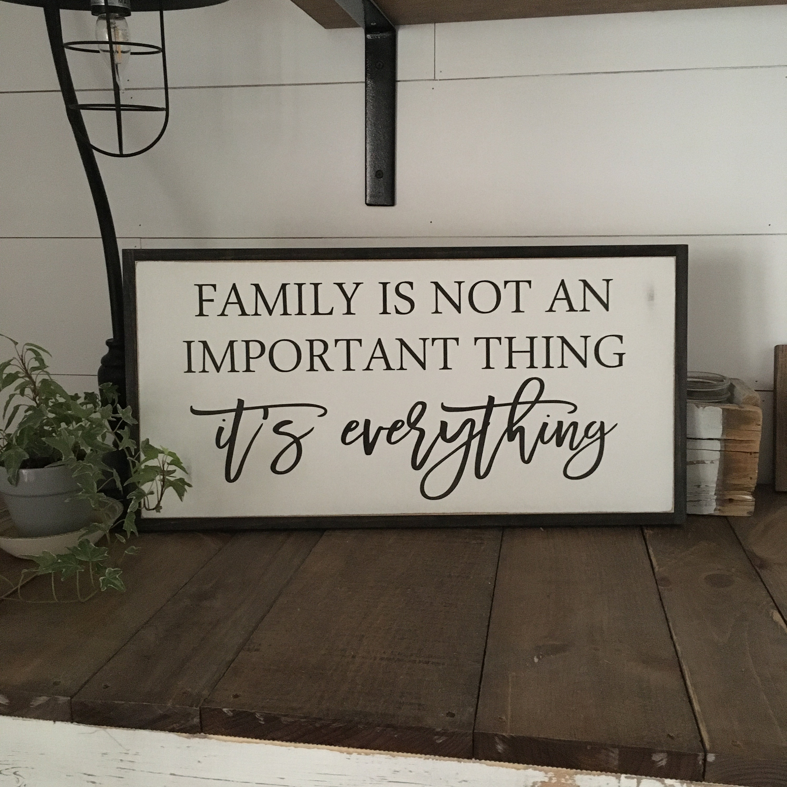 FAMILY IS EVERYTHING 1'X2' Sign Distressed Rustic | Etsy