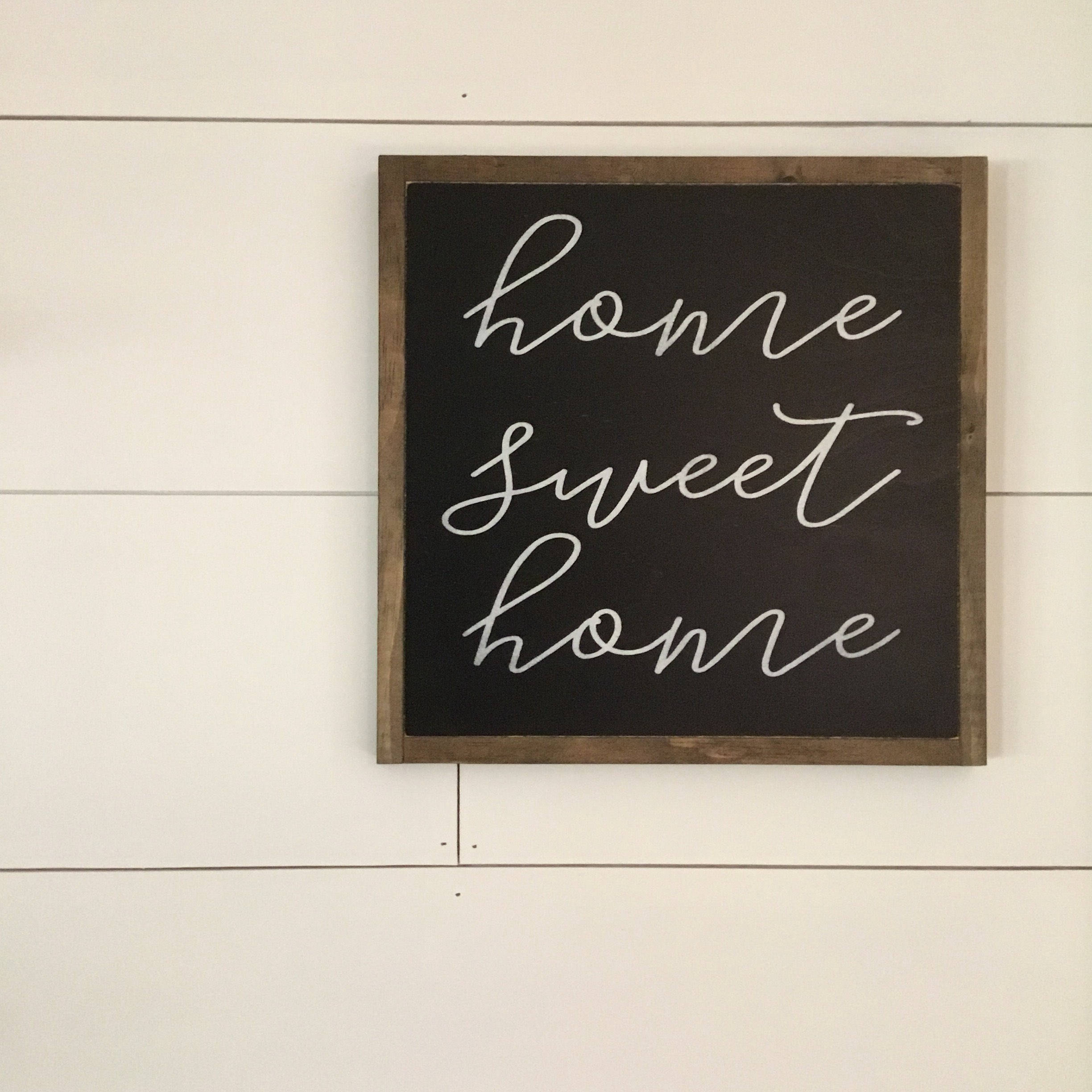 HOME SWEET HOME 1'X1' sign distressed wooden sign painted art