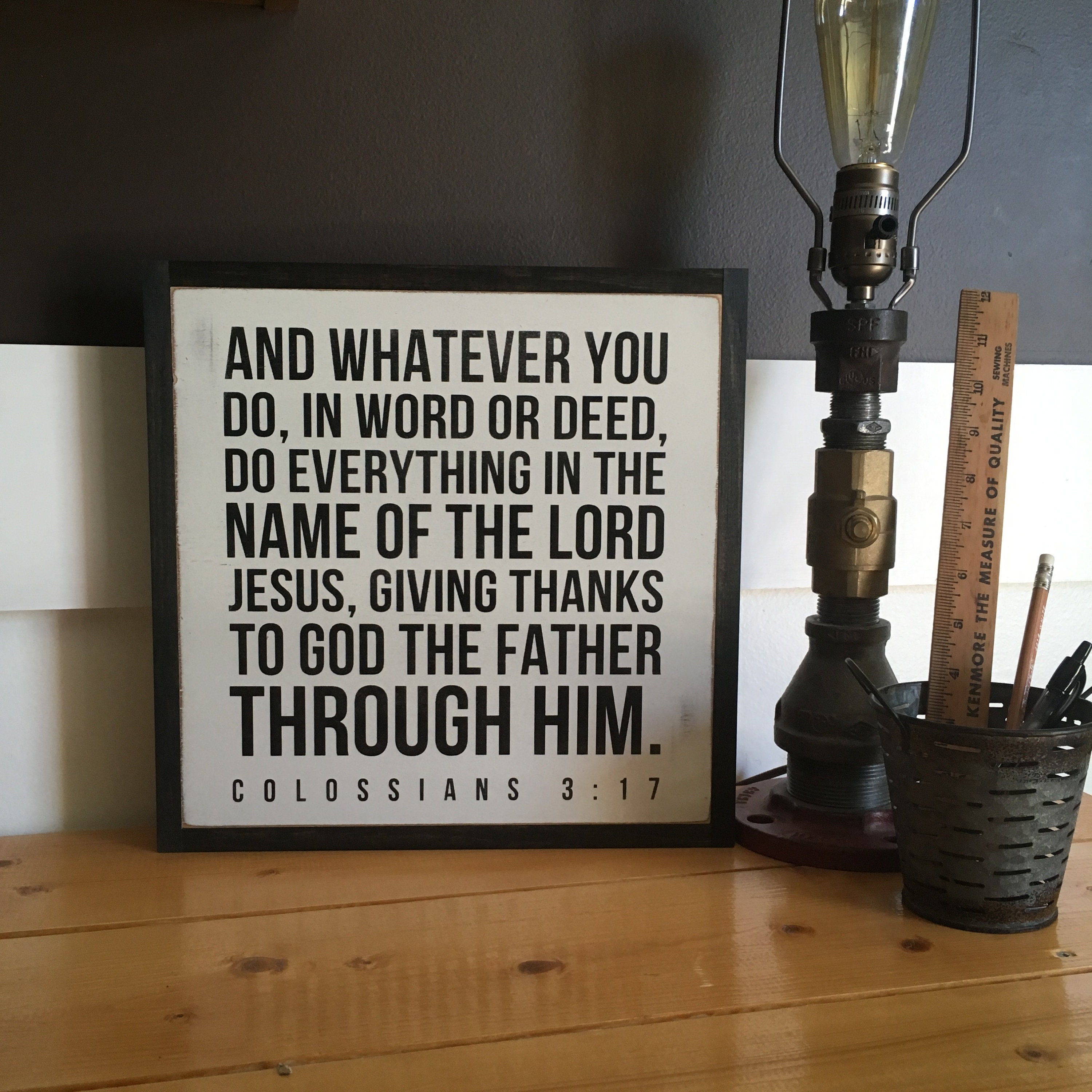 do everything 1'x1' sign distressed wooden sign