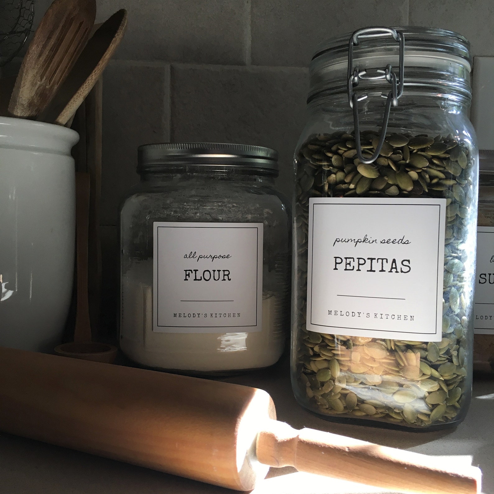 FARMHOUSE PANTRY LABELS Set of 24 Farmhouse Style Labels Etsy