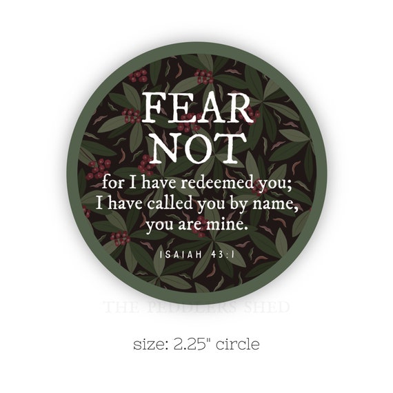 FEAR NOT vinyl sticker | laptop decal, journal sticker, water bottle sticker, kindle decal | encouraging sticker | BIBLE verse sticker