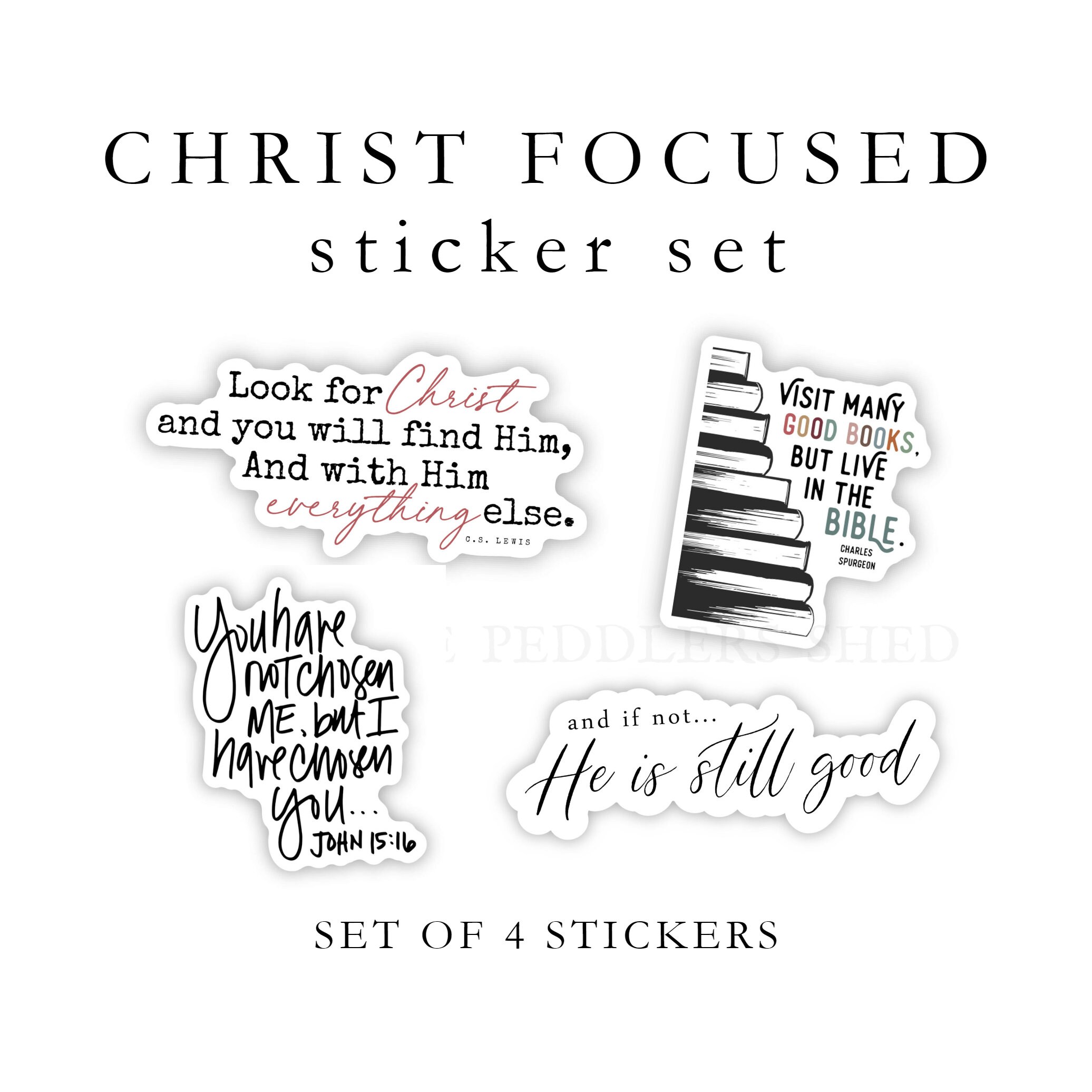 50PCS Bible Stickers Jesus Stickers,Christian Jesus Scripture  Stickers,Bible Verse Stickers,Bible Journaling Supplies,Christian Stickers  for Water Bottles,Christian Stickers for Adults Decals(Bible Stickers)