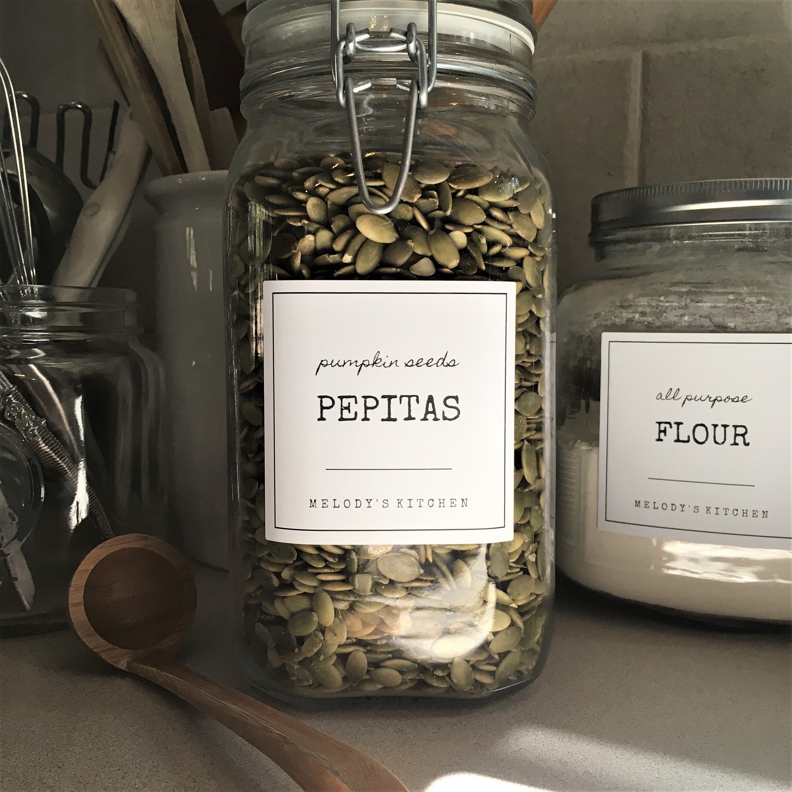 FARMHOUSE PANTRY LABELS Set of 24 Farmhouse Style Labels Etsy