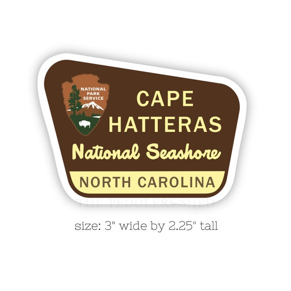 CAPE HATTERAS National Seashore sticker | laptop decal, water bottle thermos sticker, tumbler sticker, hydro flask sticker, North Carolina