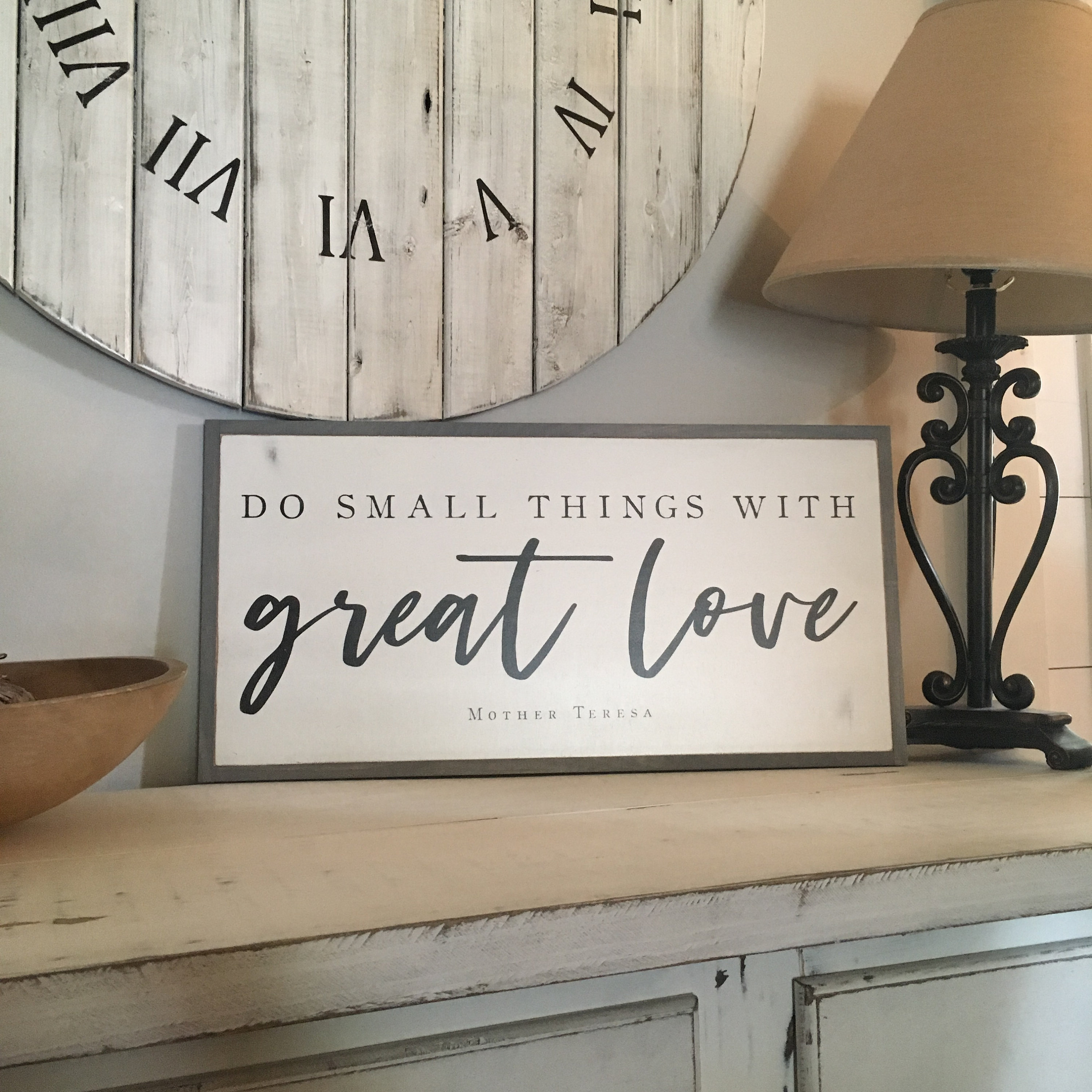 SMALL THINGS 1'X2' wood sign distressed rustic wall