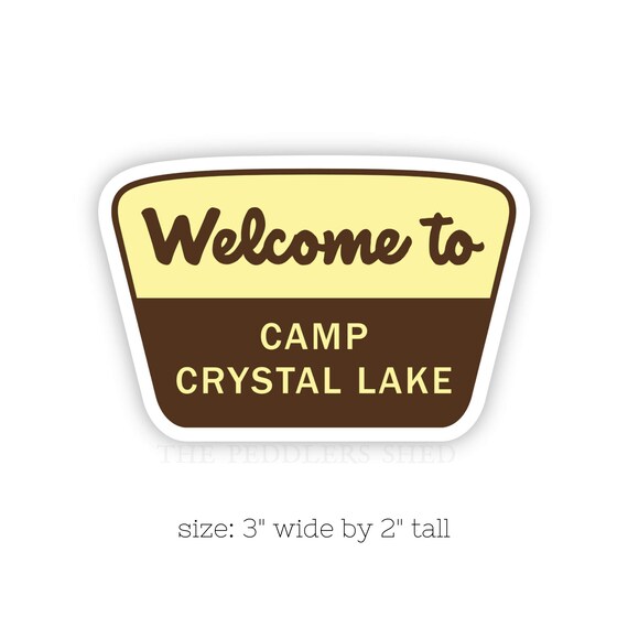 CAMP CRYSTAL LAKE vinyl sticker | water bottle sticker, laptop sticker, thermos sticker, Friday the 13th sticker, horror movie sticker