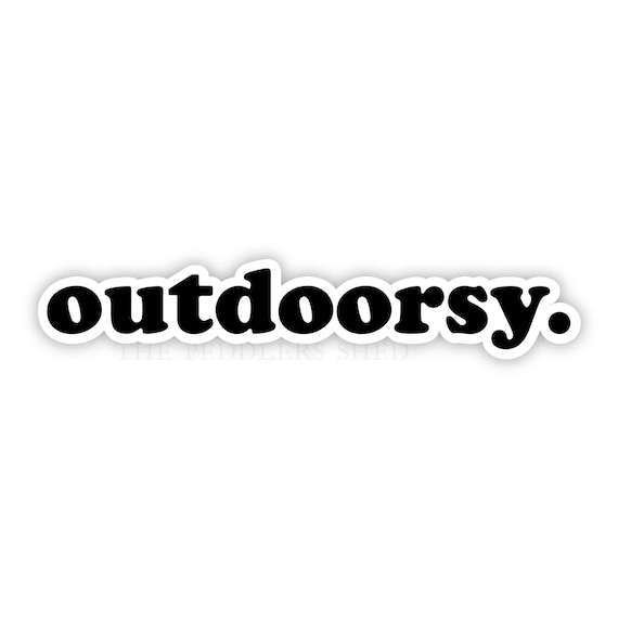 OUTDOORSY vinyl sticker | outdoor hiking camping adventure sticker | waterproof | weatherproof | outdoor lover | nomad sticker | traveler