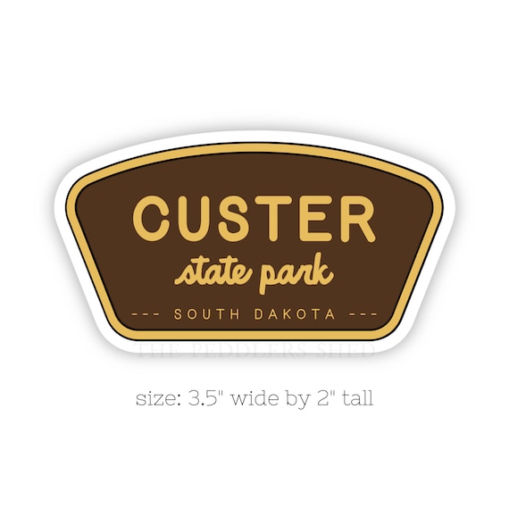 CUSTER State Park SD sticker | laptop decal, water bottle thermos sticker, tumbler sticker, hydro flask sticker, hiking sticker, car decal