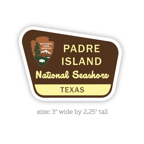 PADRE ISLAND National Seashore sticker | laptop decal, water bottle thermos sticker, tumbler sticker, hydro flask sticker, Texas TX