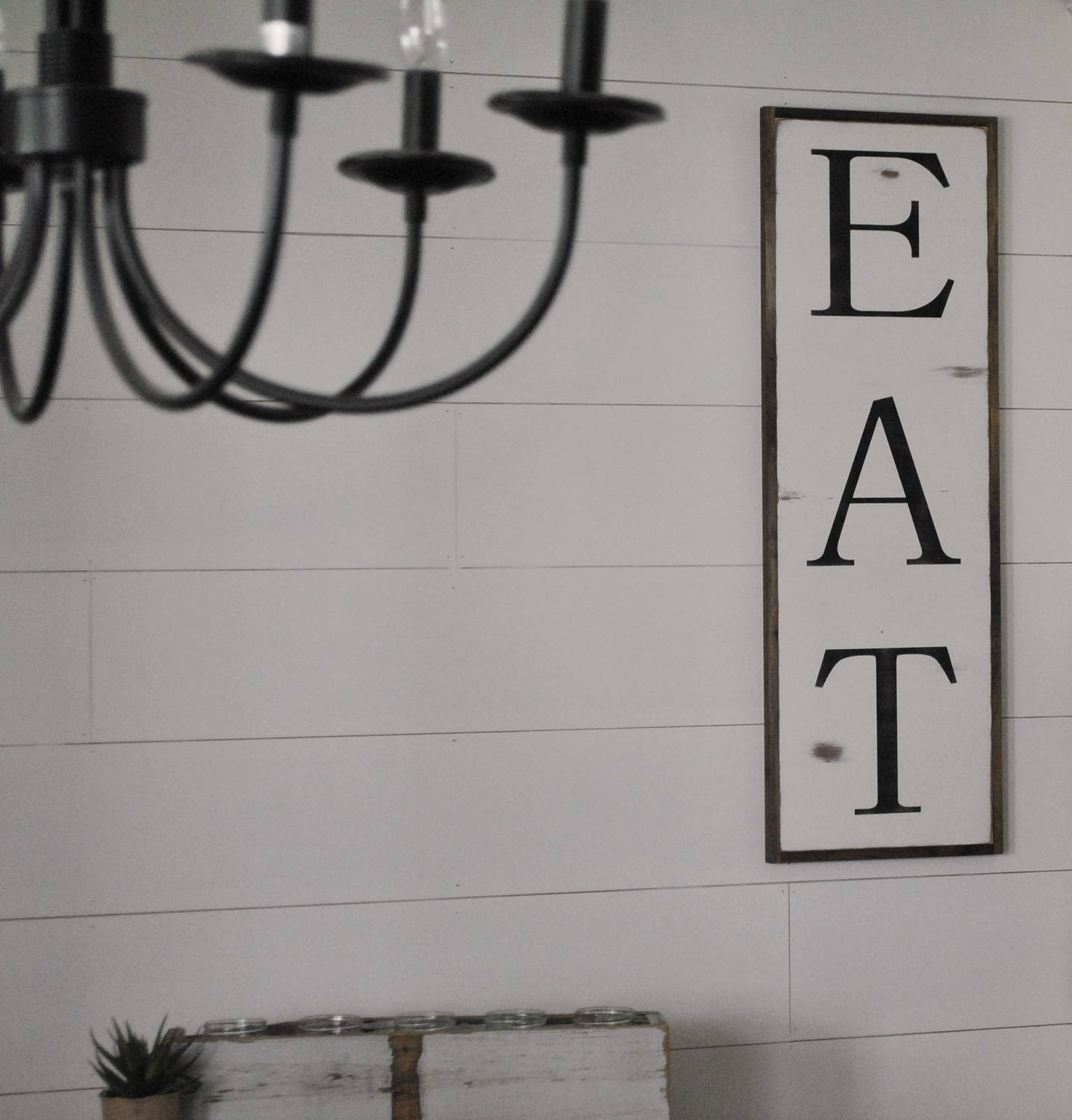 EAT 1X3 Sign Farmhouse Dining Room Wall Decor Kitchen Sign Etsy
