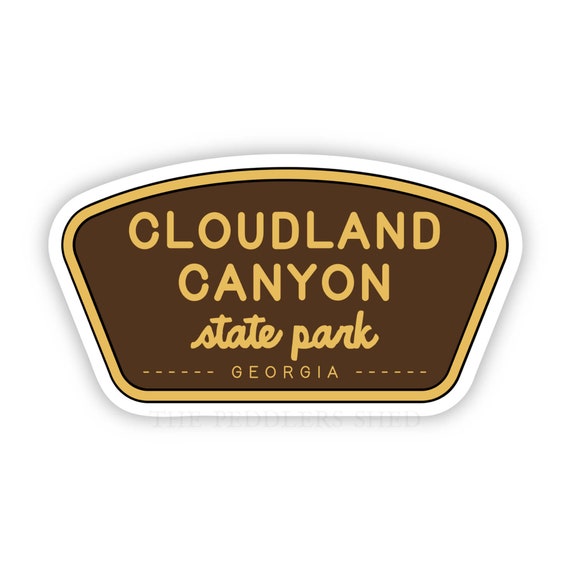 CLOUDLAND CANYON State Park GA sticker | laptop decal, water bottle thermos sticker, tumbler sticker, hydro flask sticker, hiking car decal