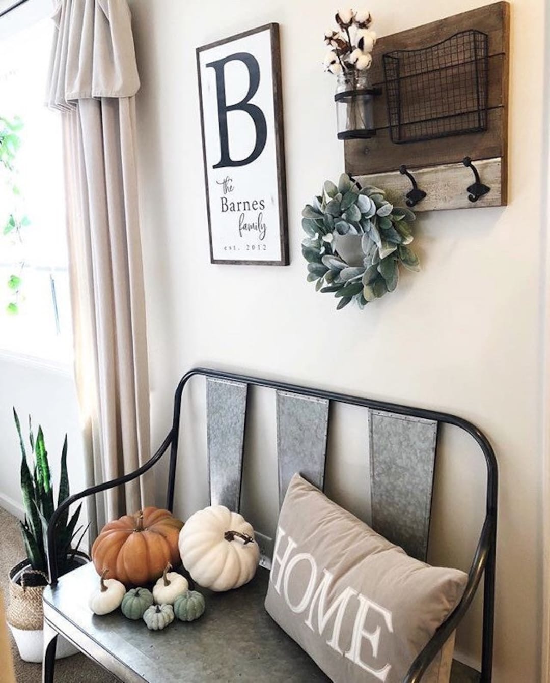 Family Name Established Sign: Rustic Painted Wood Wall Decor (12x23) - Etsy