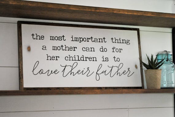 THE MOST IMPORTANT thing a mother can do 1'X2' sign | distressed rustic wall decor | painted shabby chic wall plaque | plaque