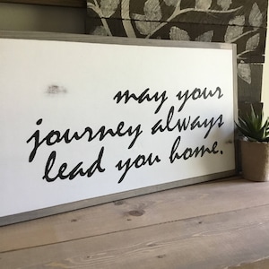 LEAD YOU HOME 1'X2' | farmhouse style painted wooden sign | framed distressed | shabby chic | wall art | wall decor