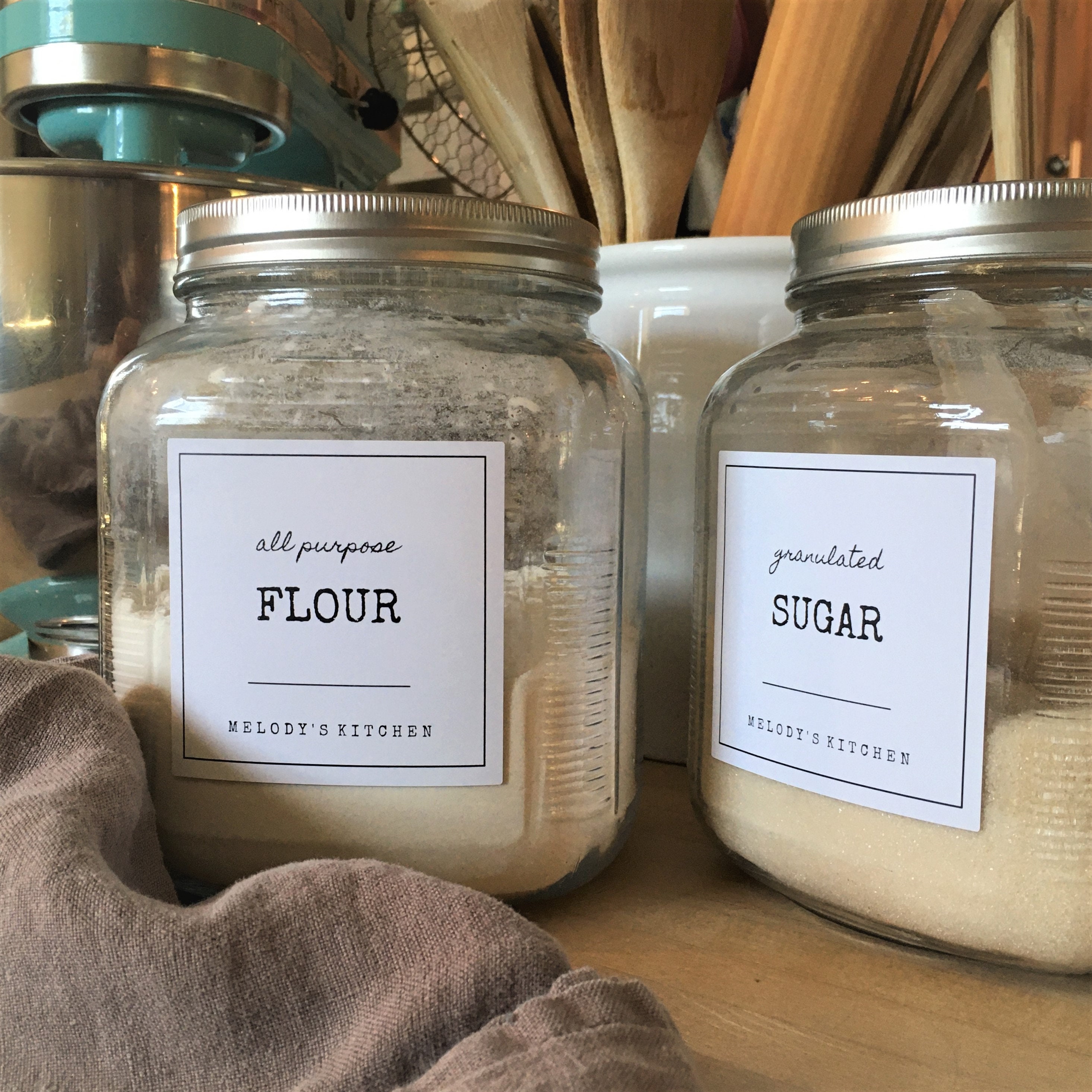 FARMHOUSE PANTRY LABELS Set of 24 Farmhouse Style Labels Etsy