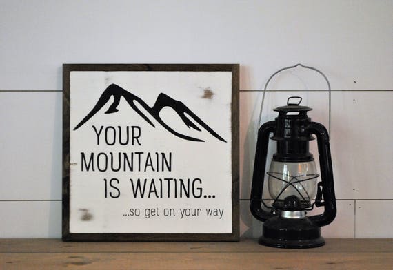 YOUR MOUNTAIN is waiting ... so get on your way 1'X1' sign | Dr. Seuss quote | bedroom wall art | encouraging wall art | goodbye gift