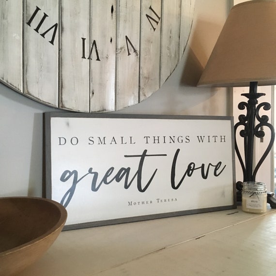SMALL THINGS 1'X2' Wood Sign Distressed Rustic Wall - Etsy