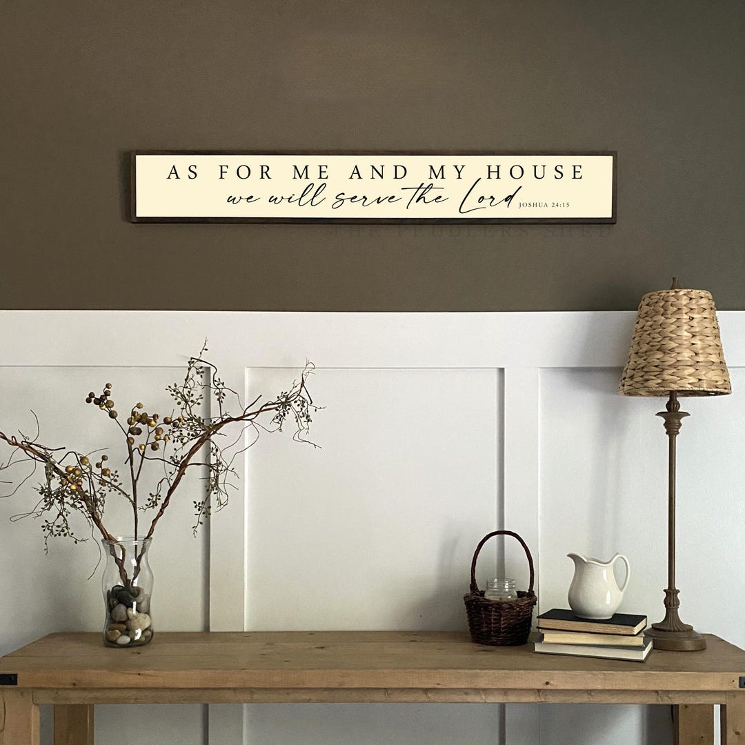 AS FOR Me and My House We Will Serve the Lord - Framed Wood Sign ...