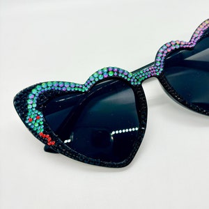 Snake Bedazzled Heart Sunglasses Bling Rhinestone |Honeymoon Bridal Shower Bride To Be Bachelorette Festival Concert Eras Tour Party